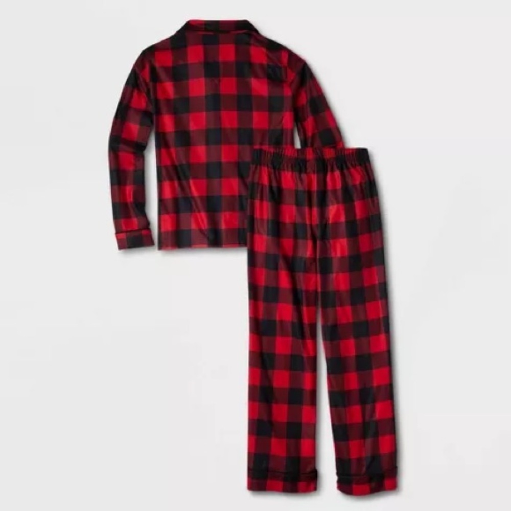 NWT Kids' Buffalo Check Holiday Matching Family Pajama Set - Wondershop™ Red 10 - Picture 3 of 10